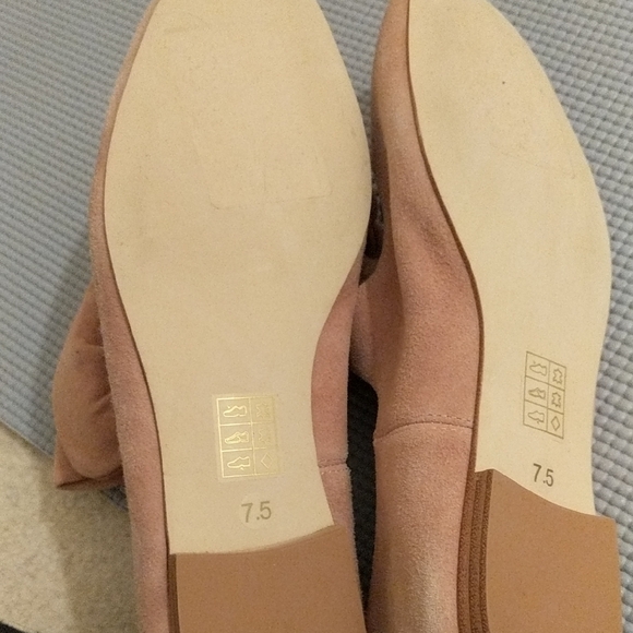Jeffrey Campbell Pink Suede Bow Loafers - Picture 3 of 3